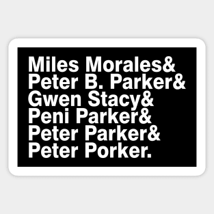 Spider names Sticker